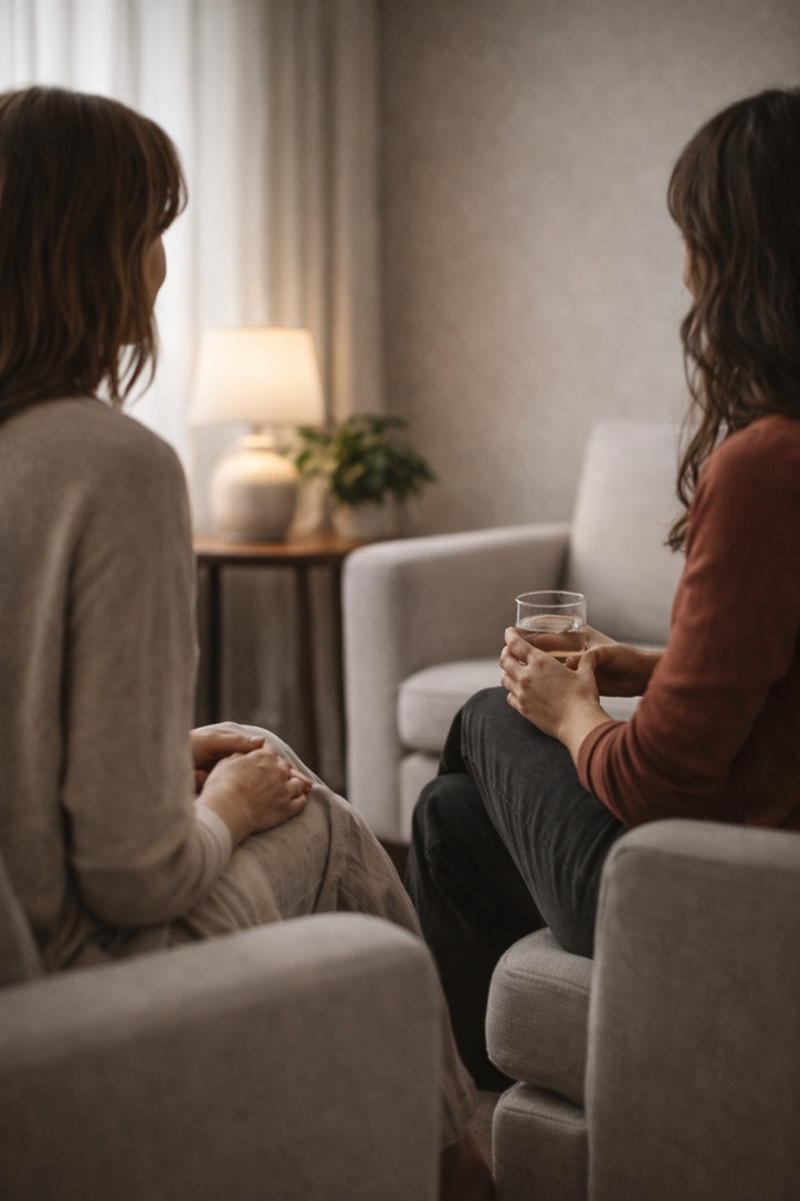 A quiet moment in therapy